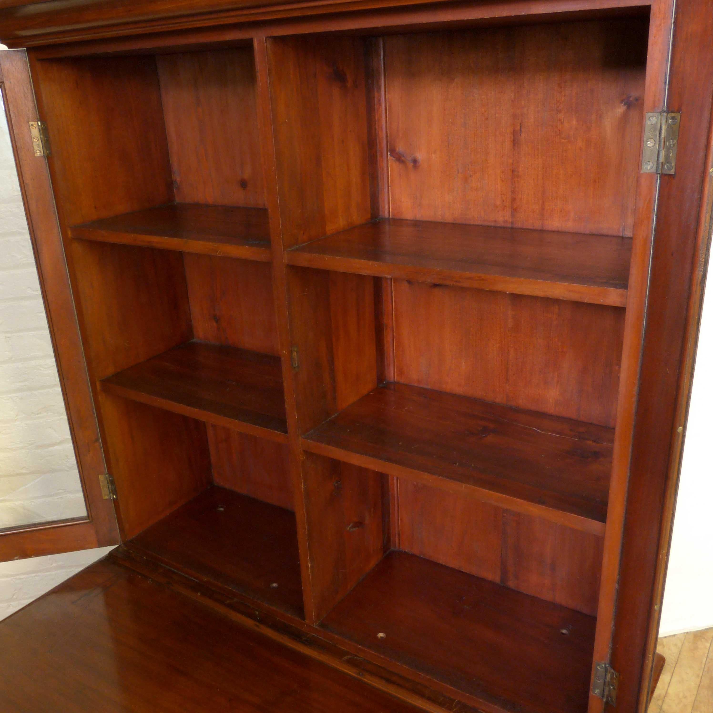 Victorian Mahogany Architects Bookcase For Sale 4