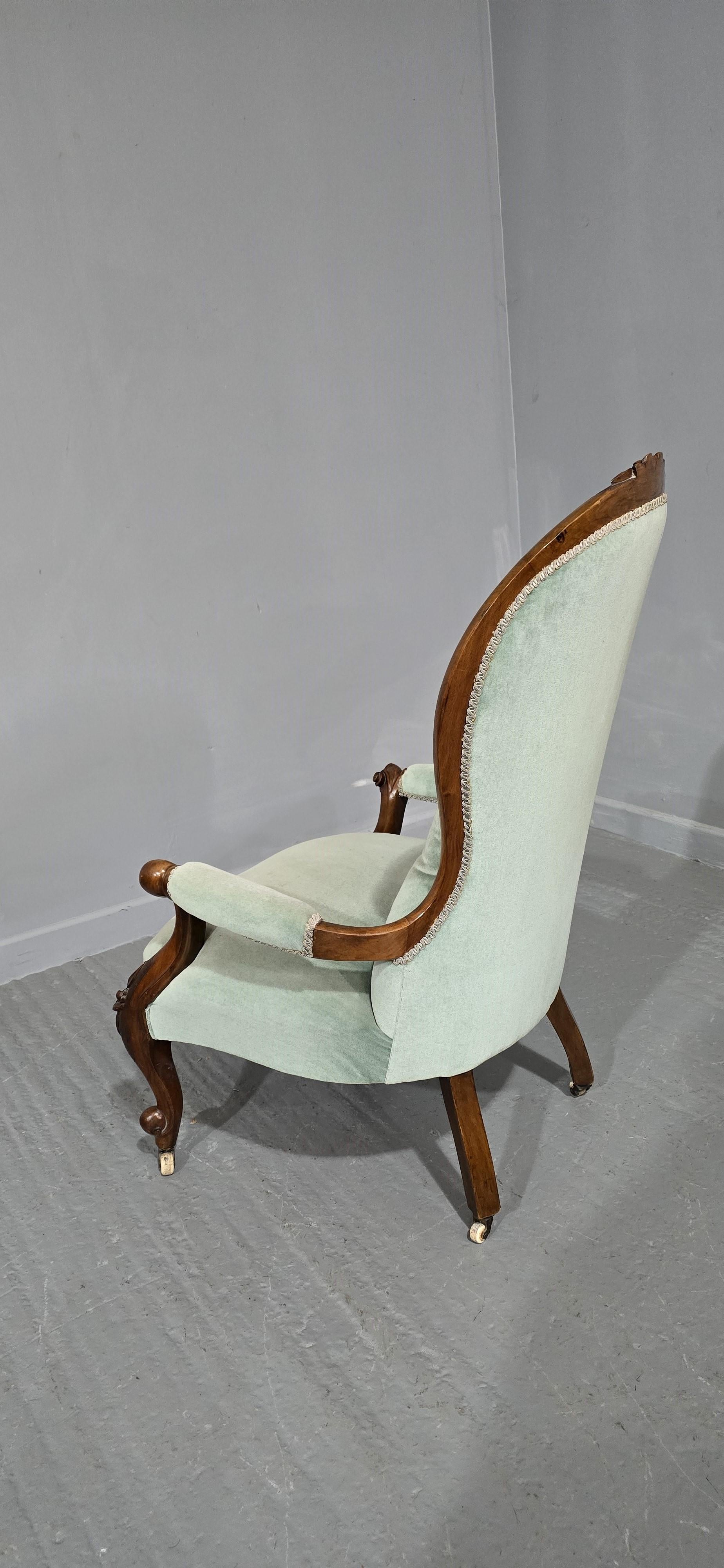 Sillón victoriano de caoba Inglés en venta