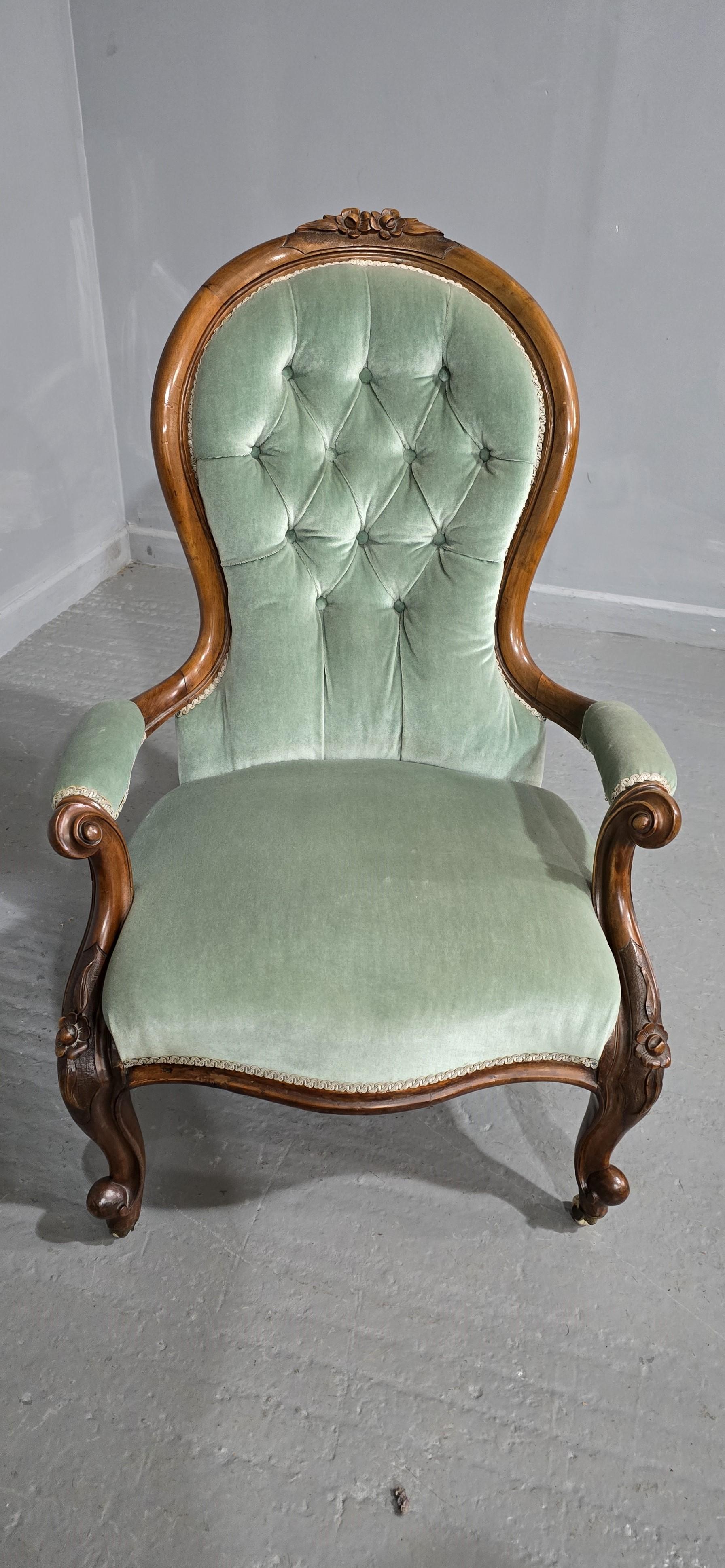 Sillón victoriano de caoba Caoba en venta