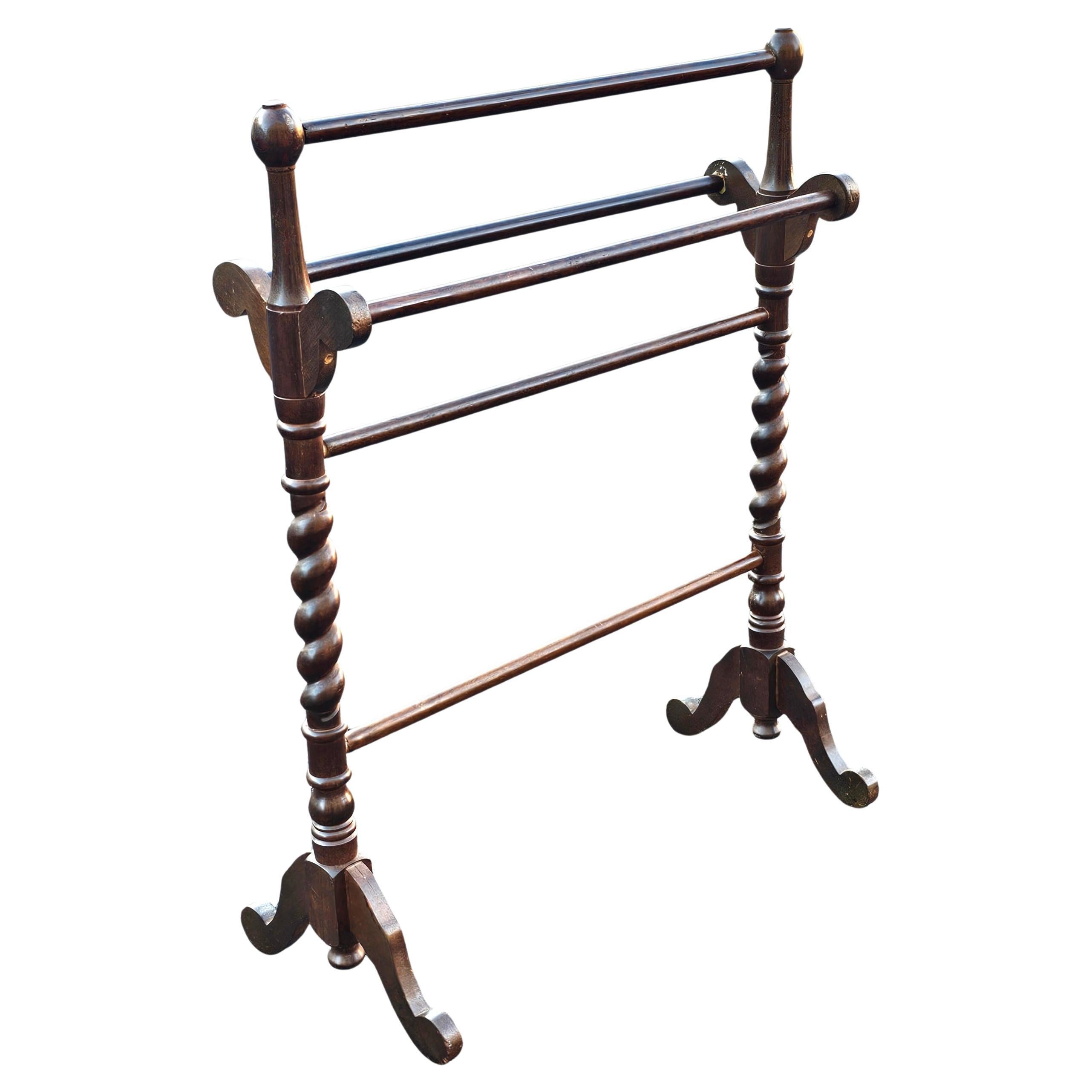 Support à courtepointe victorien en acajou Barley Twist
