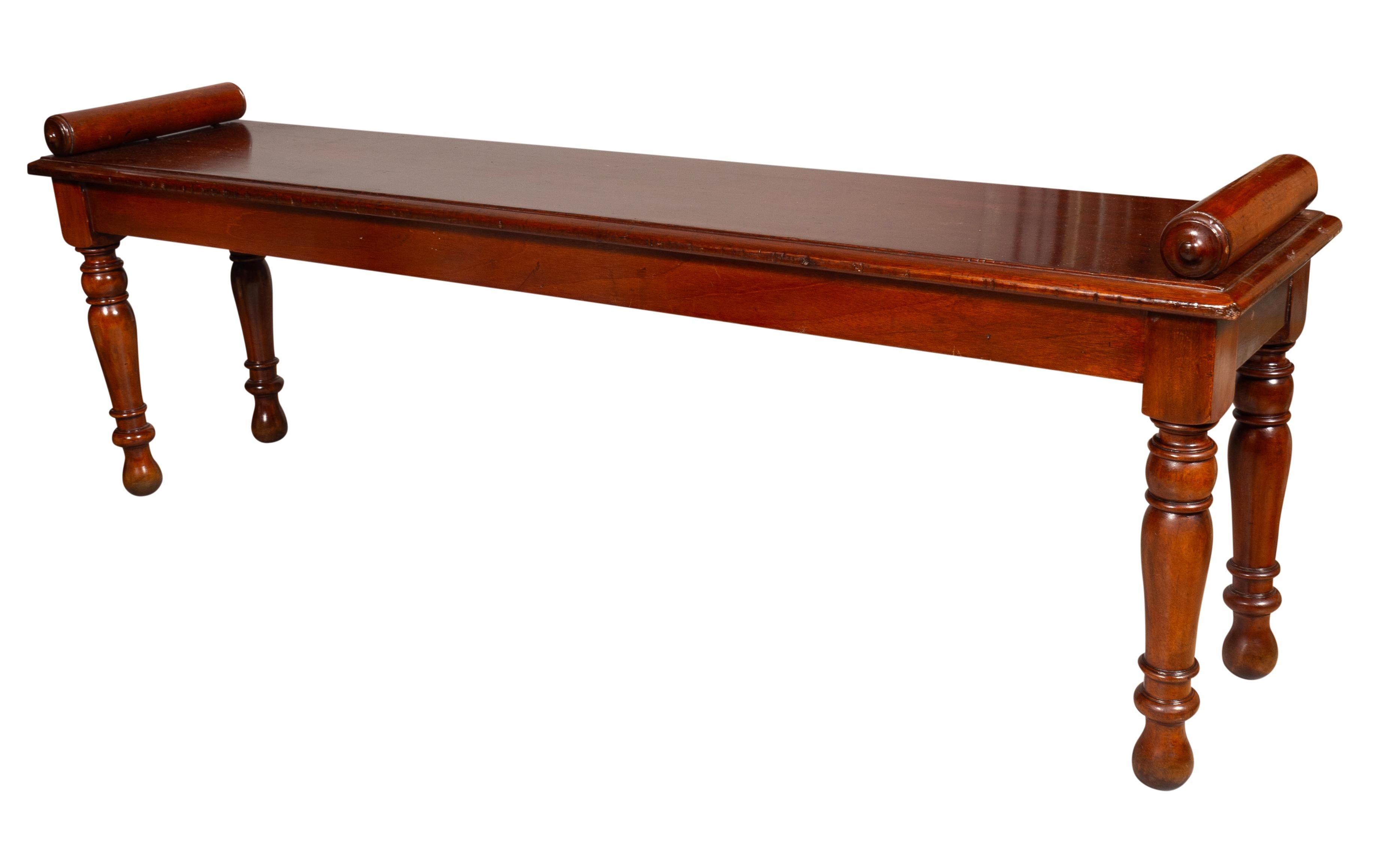 Victorian Mahogany Bench Attributed To Shoolbred For Sale 3
