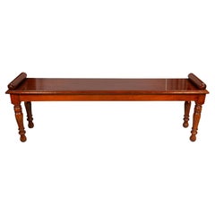 Antique Victorian Mahogany Bench Attributed To Shoolbred