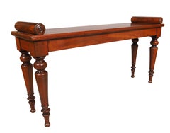 Victorian Mahogany Bench By Johnstone & Jeanes