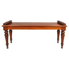 Antique Victorian Mahogany Bench By Johnstone & Jeanes