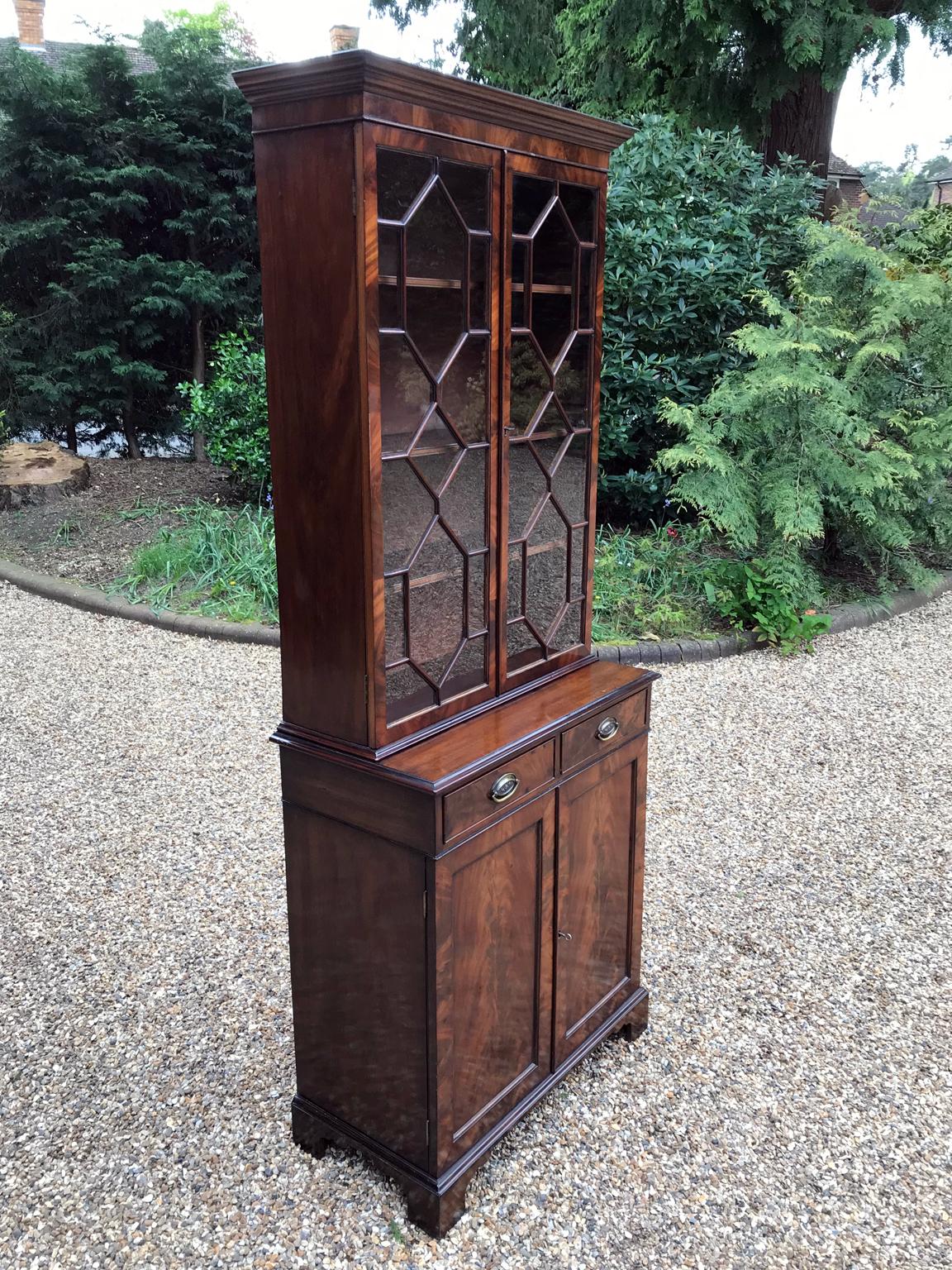 Hand-Crafted Victorian Mahogany Bookcase / Cupboard