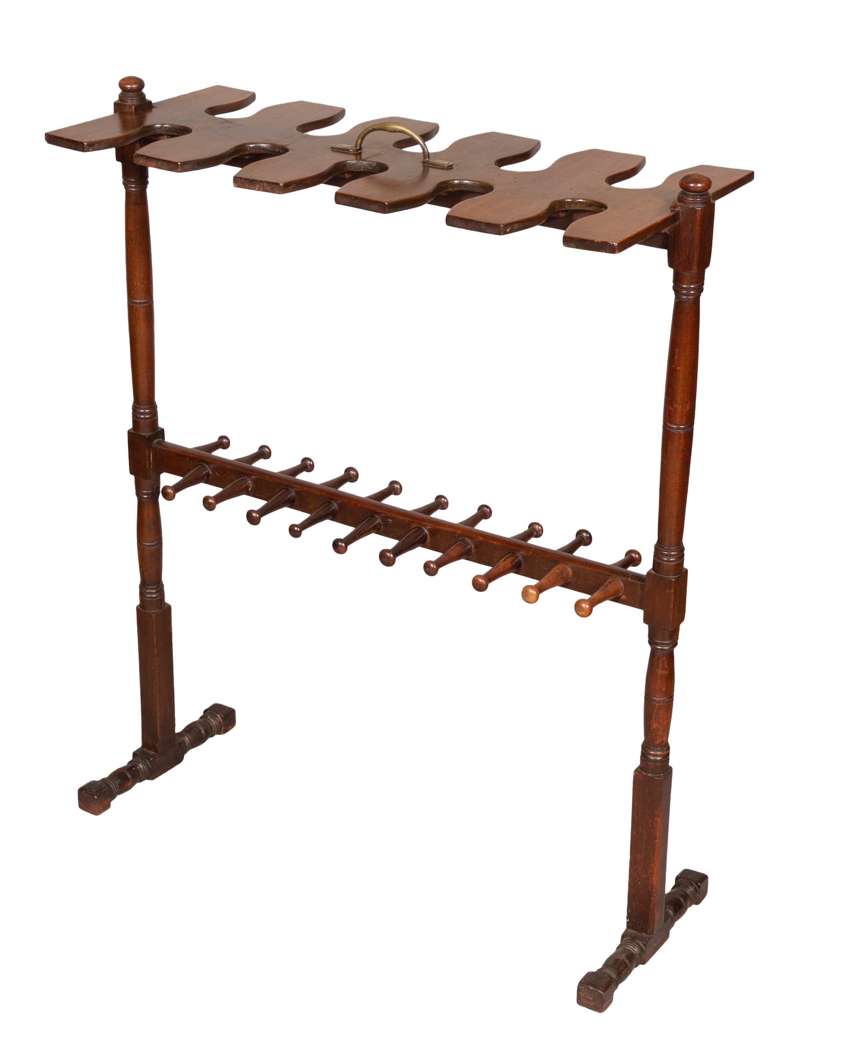 Victorian Mahogany Boot Rack In Good Condition For Sale In Essex, MA