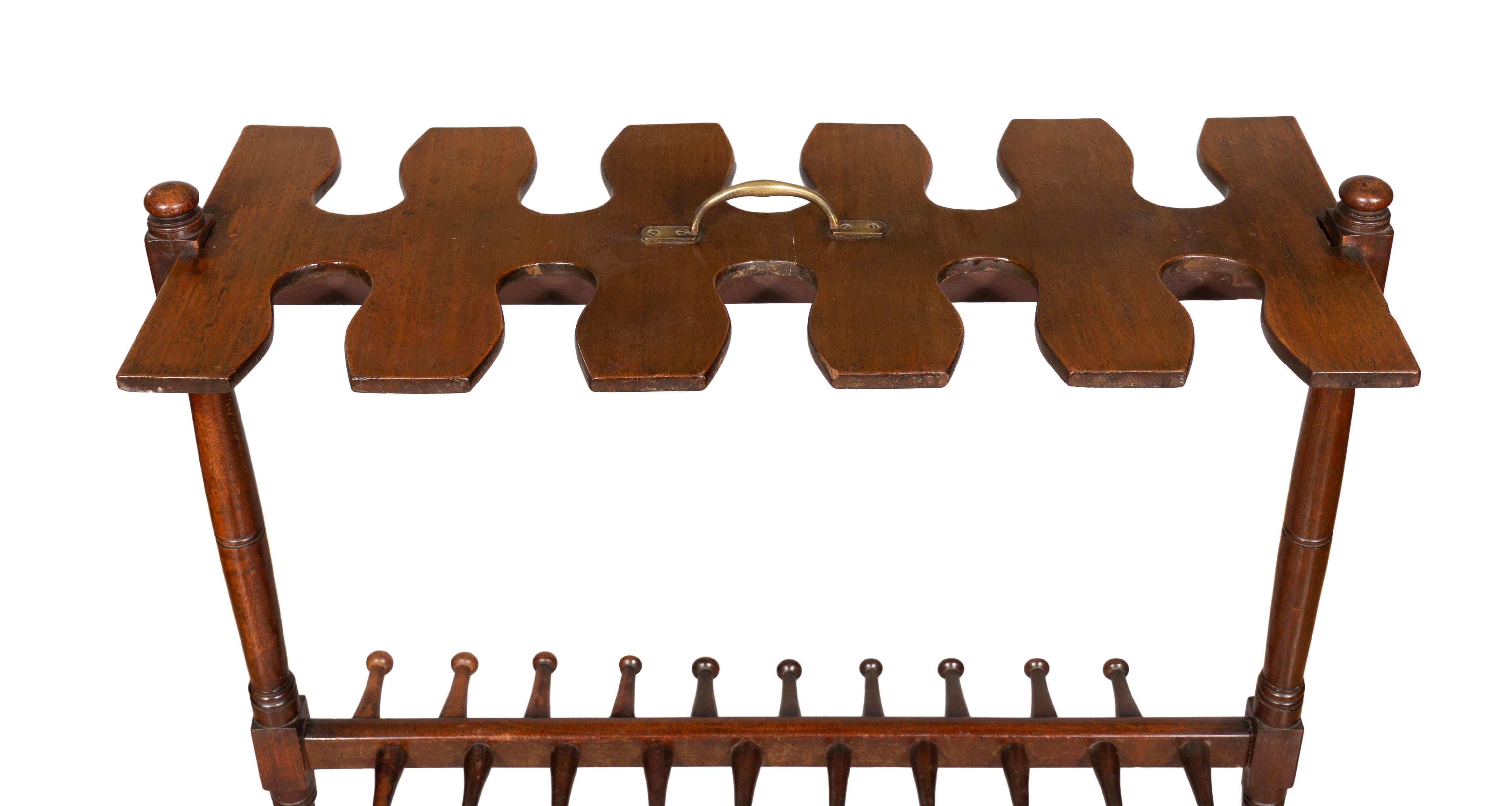 Victorian Mahogany Boot Rack For Sale 1
