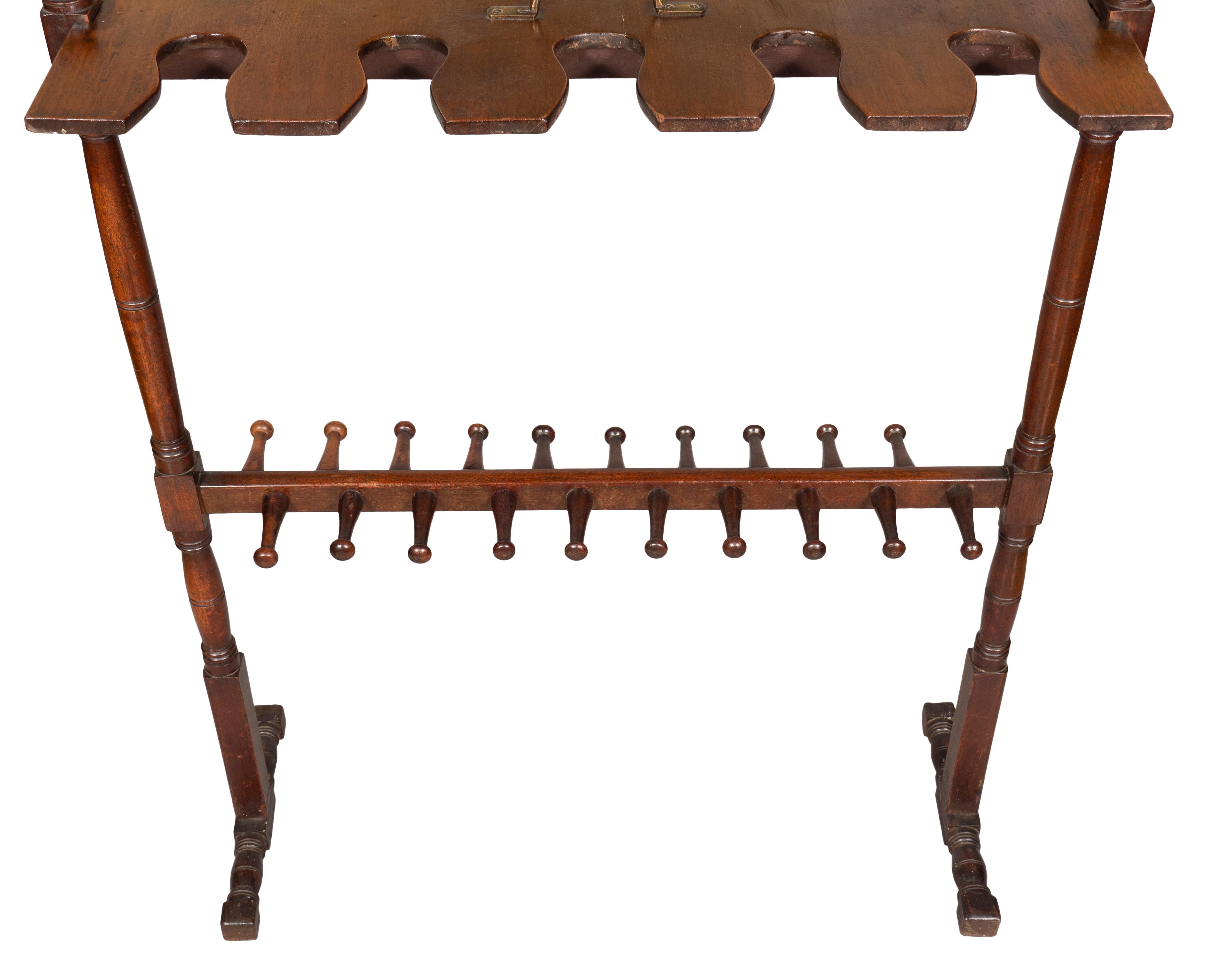 Victorian Mahogany Boot Rack For Sale 2