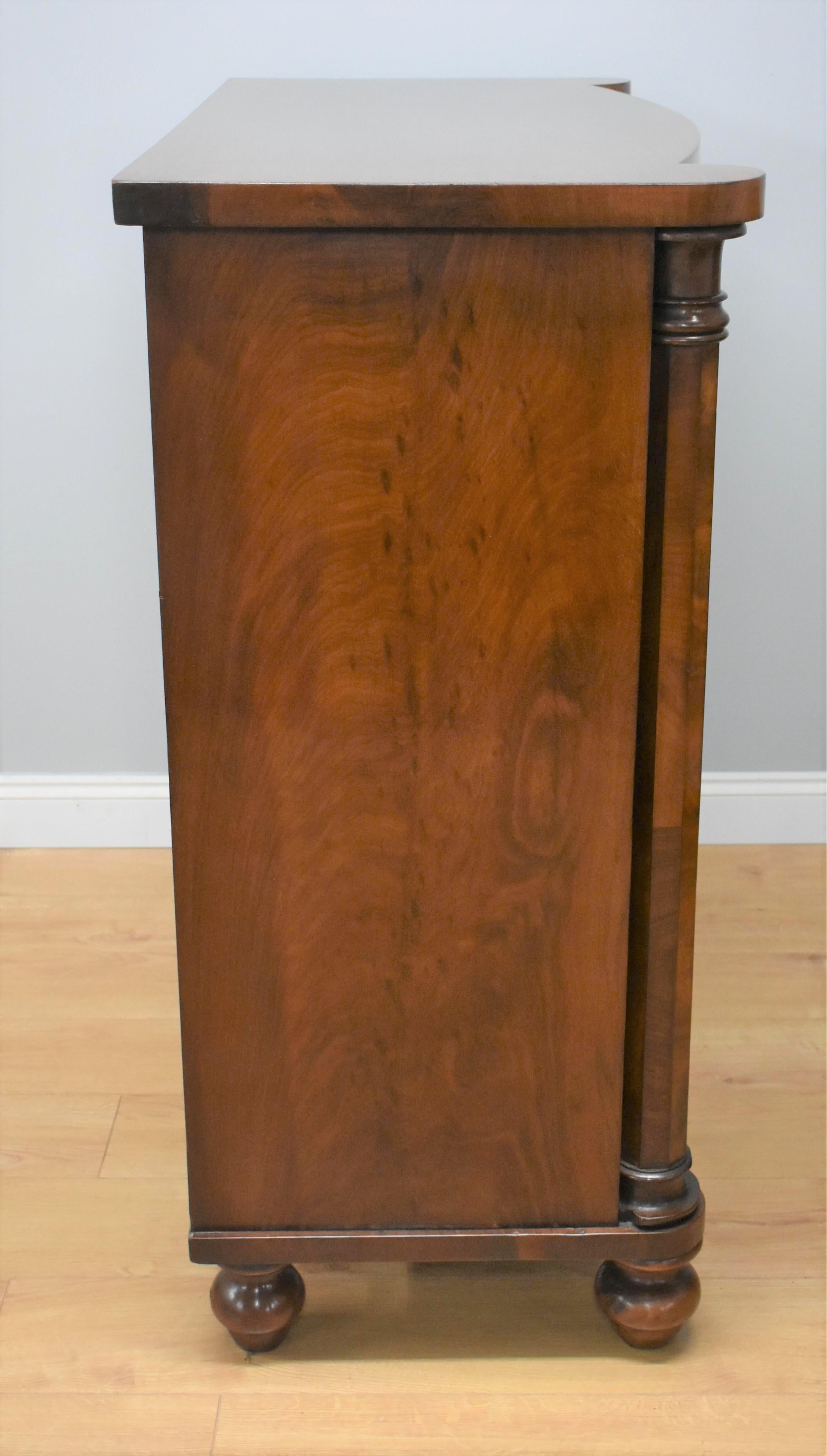Victorian Mahogany Bow Front Chest Drawers 2