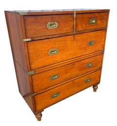 Victorian Mahogany Brass Bound Campaign Chest