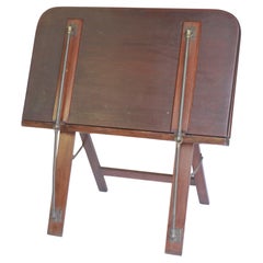 Victorian Mahogany & Brass Port Folio Stand