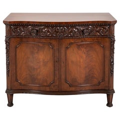 Used Victorian Mahogany Cabinet Carved Freize Chest