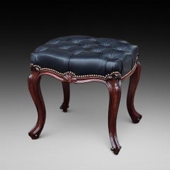 Victorian Mahogany Cabriole Legged Stool