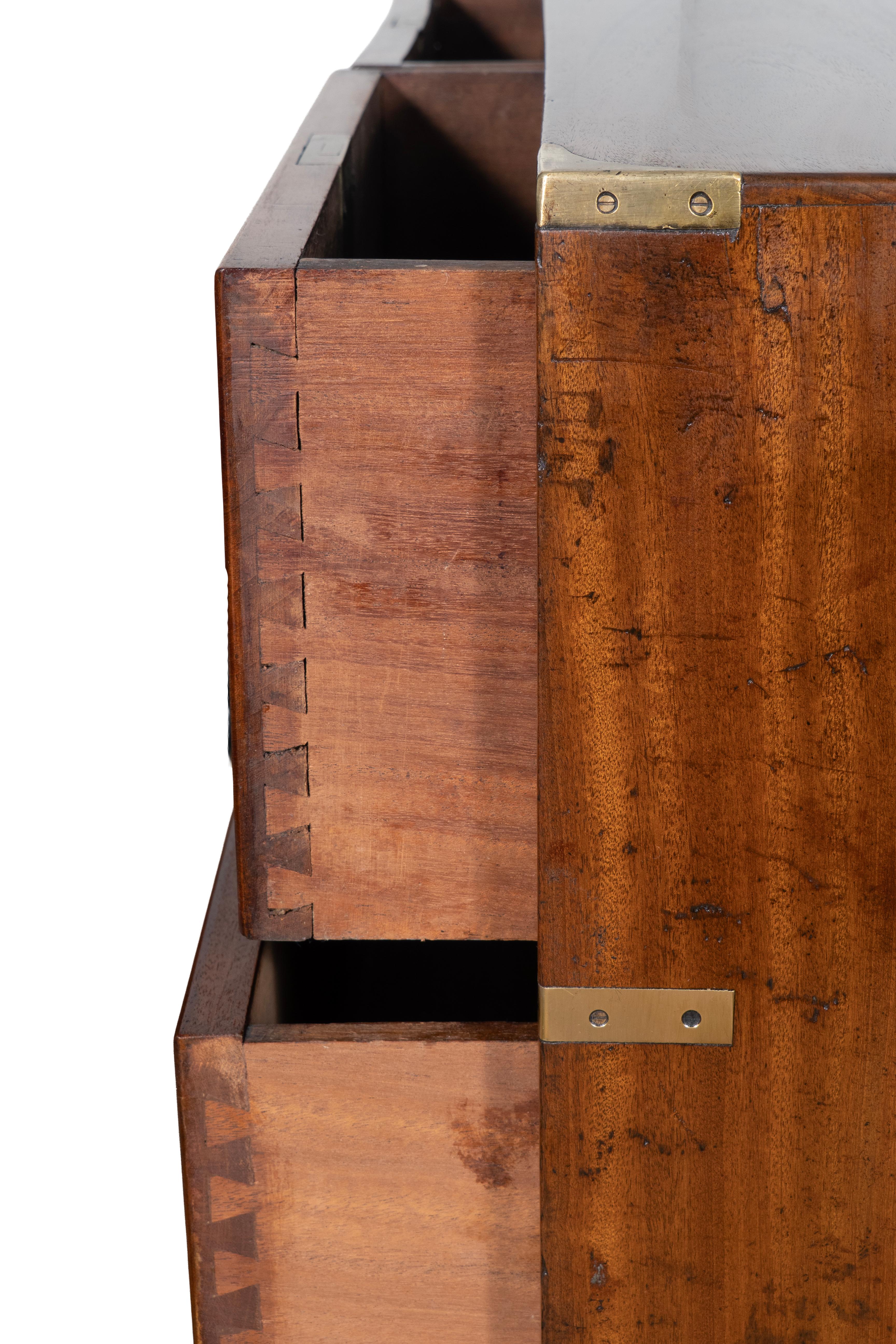 Victorian Mahogany Campaign Chest For Sale 6