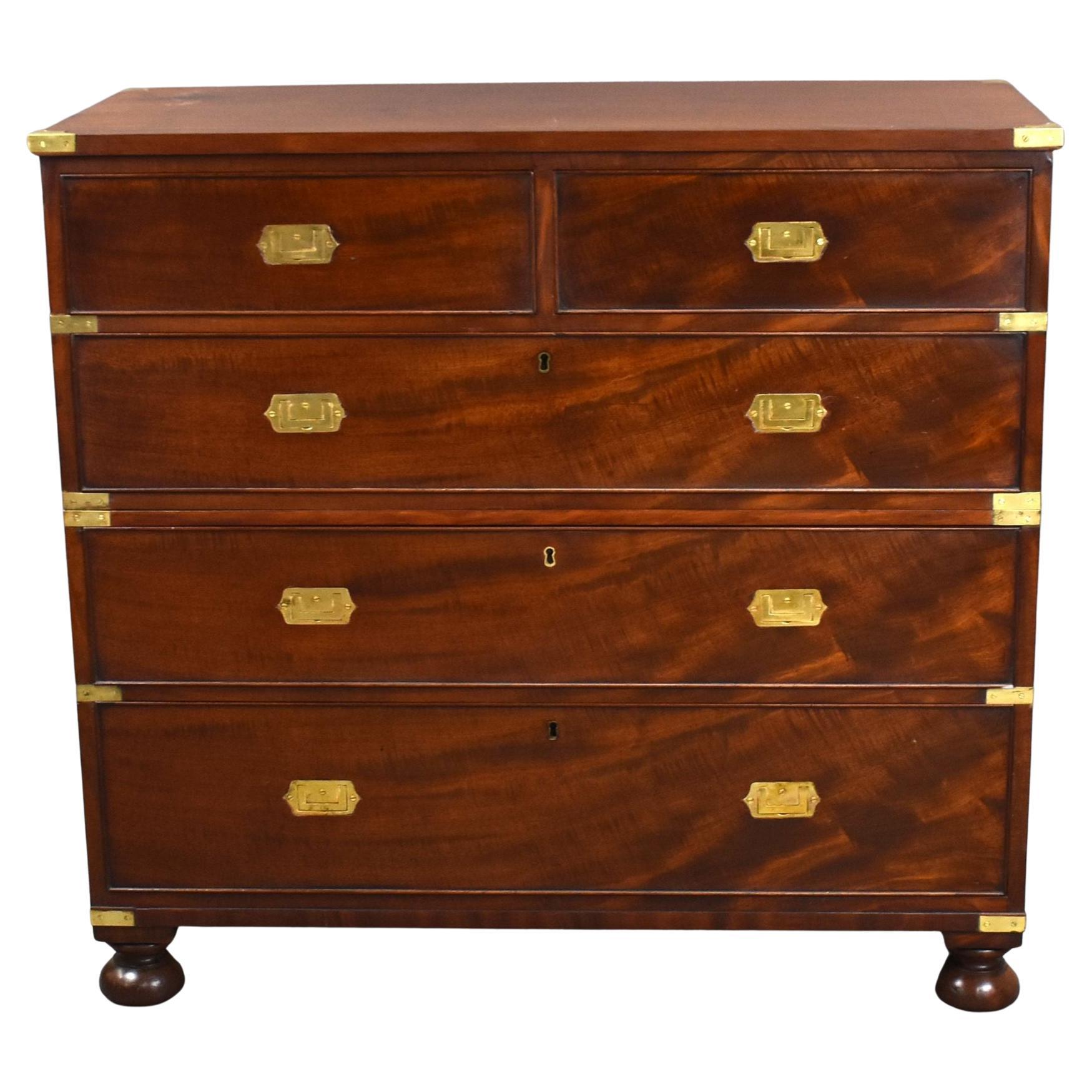 Victorian Mahogany Campaign Style Chest