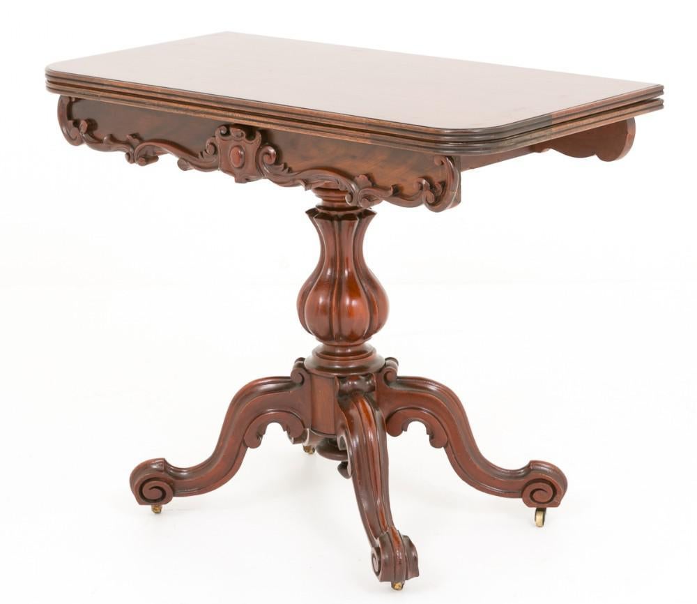 Victorian Mahogany Card Table, Games Tables, 1860 For Sale 1