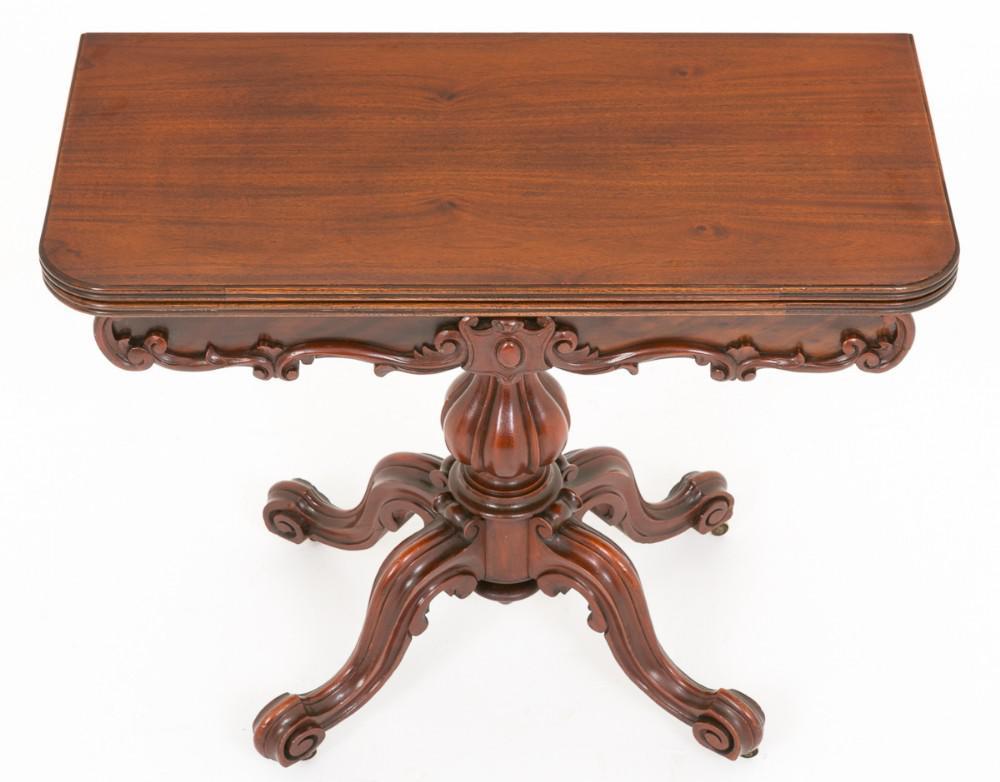 Victorian Mahogany Card Table, Games Tables, 1860 For Sale 3