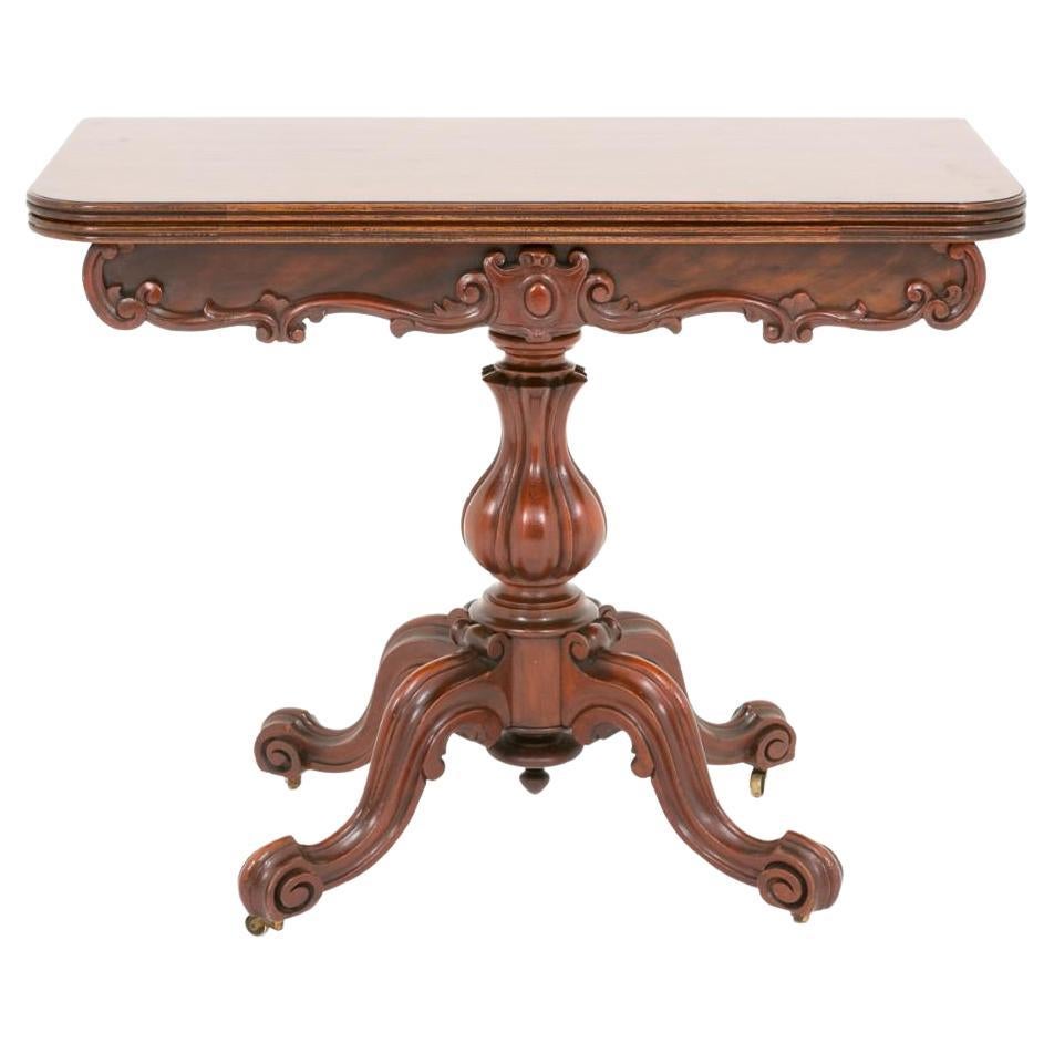 Victorian Mahogany Card Table, Games Tables, 1860 For Sale
