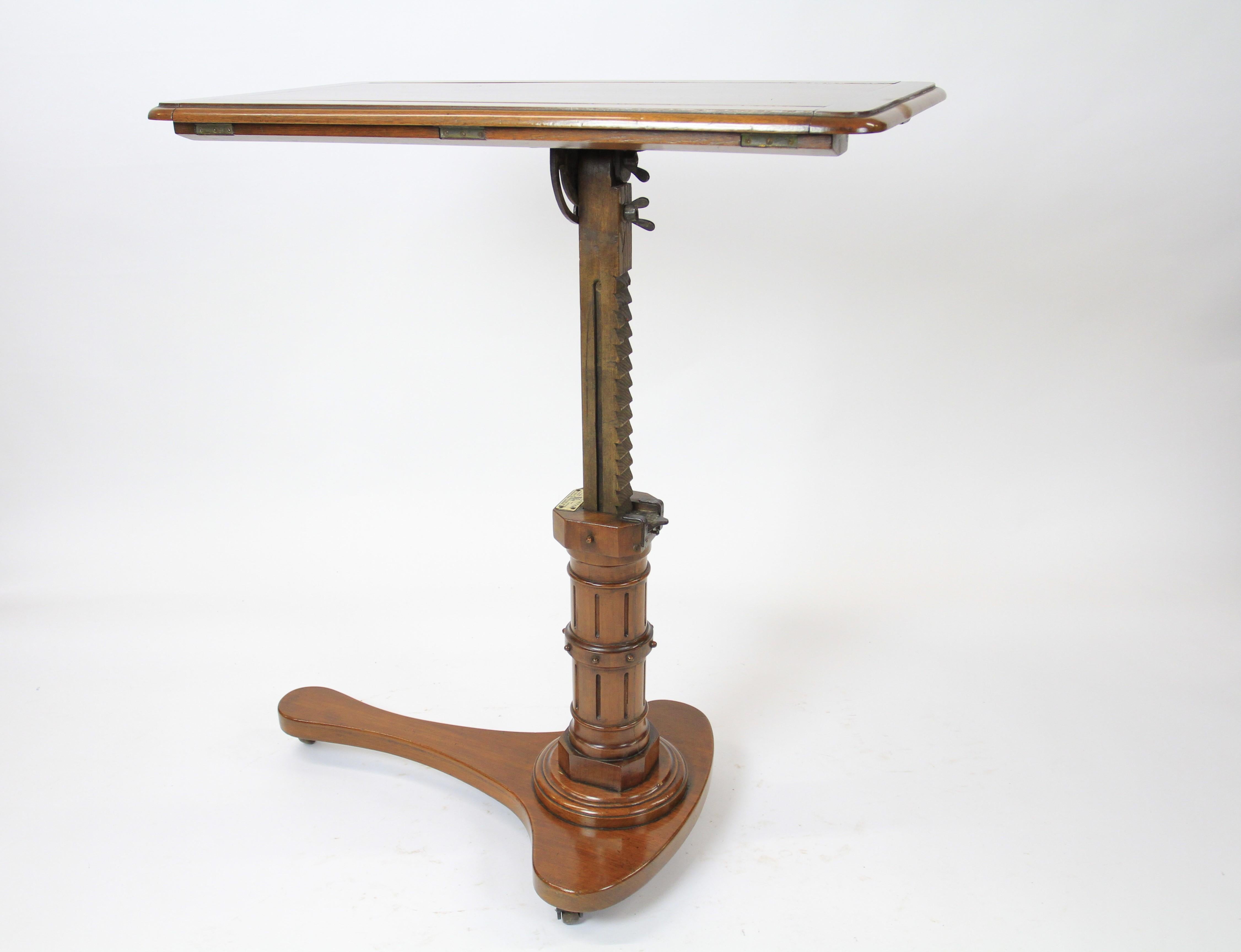 Late Victorian Victorian Mahogany Carters adjustable  Reading table For Sale
