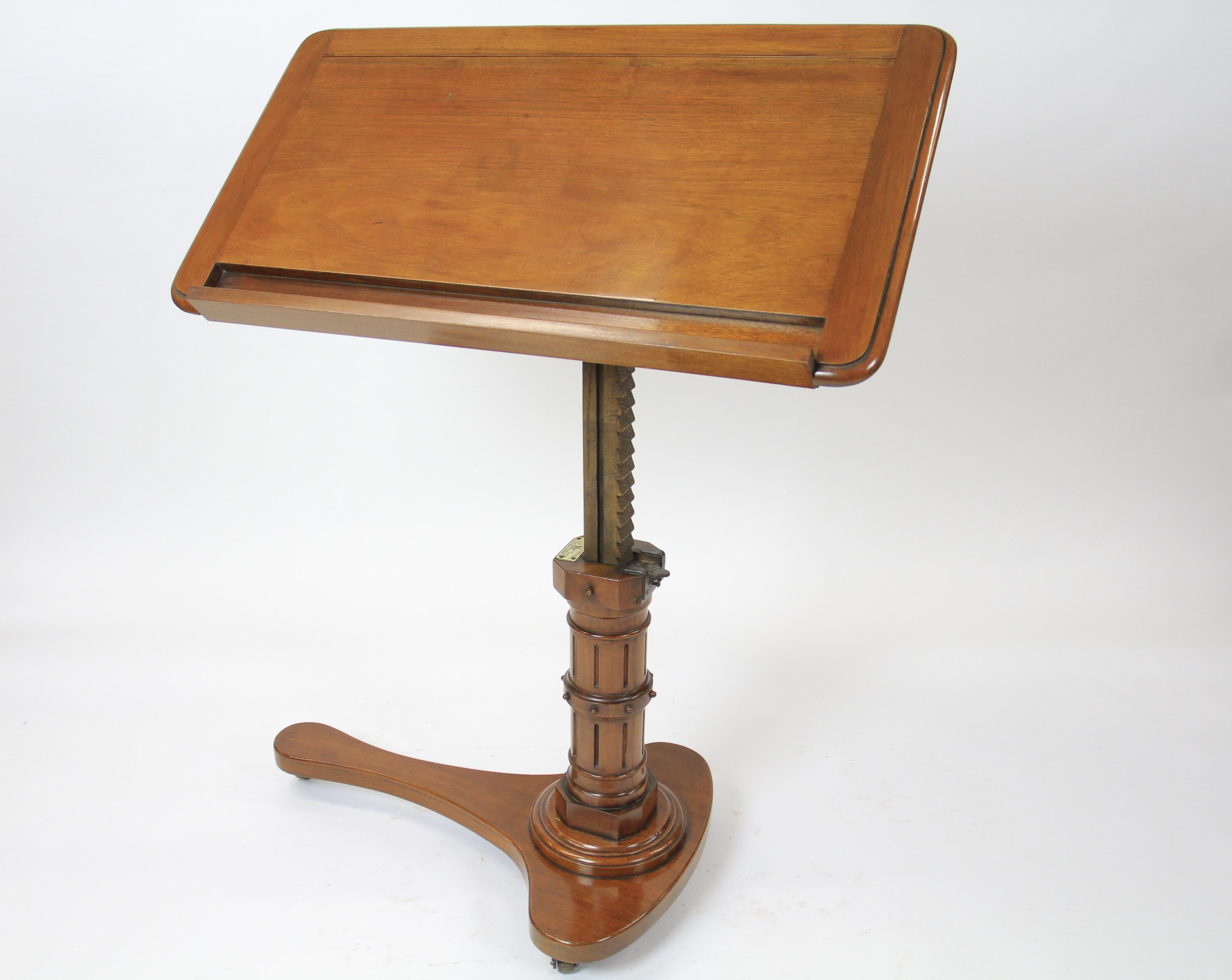 British Victorian Mahogany Carters adjustable  Reading table For Sale