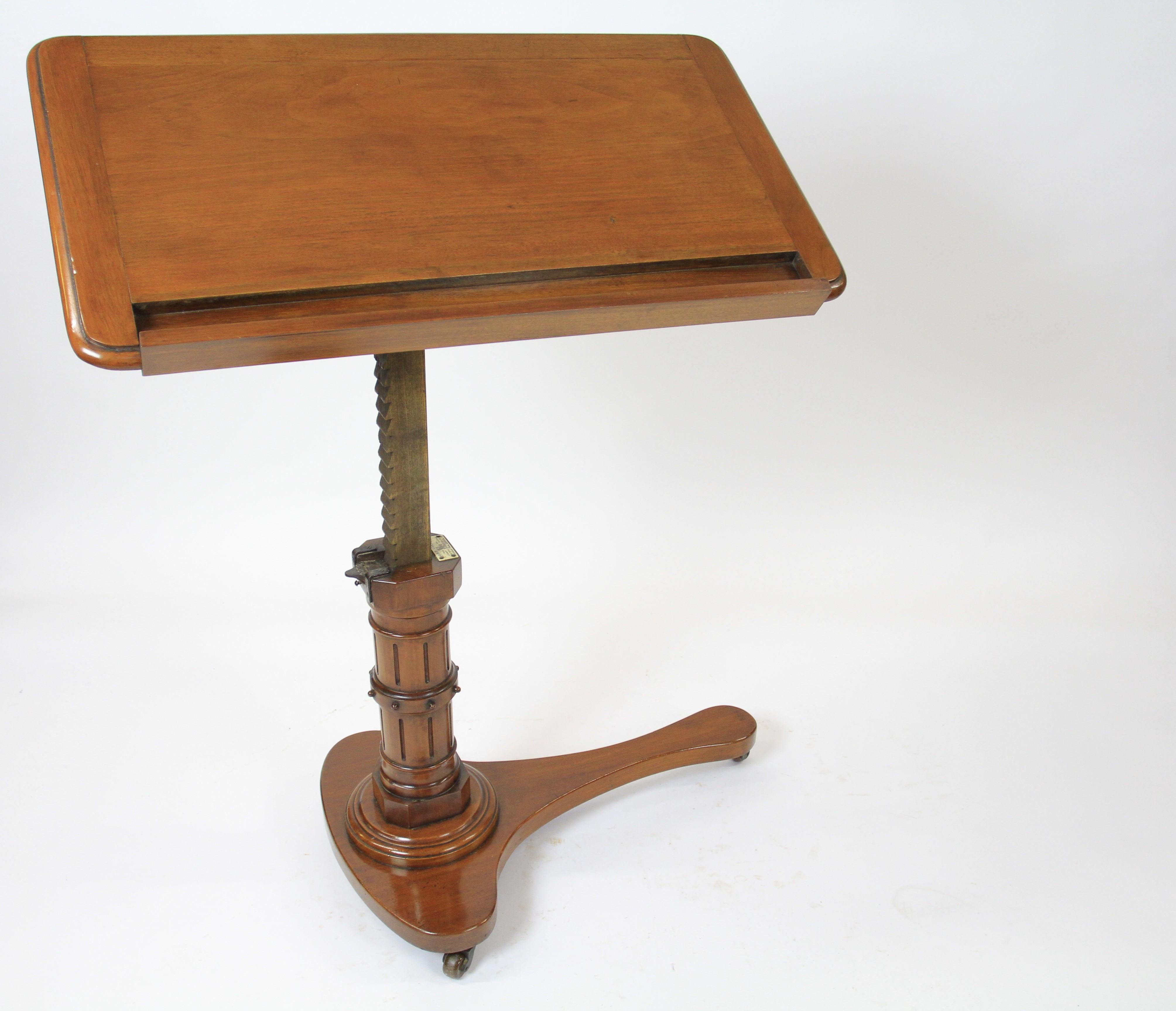 XIXe siècle Acajou victorien réglable Carter  Table de lecture en vente