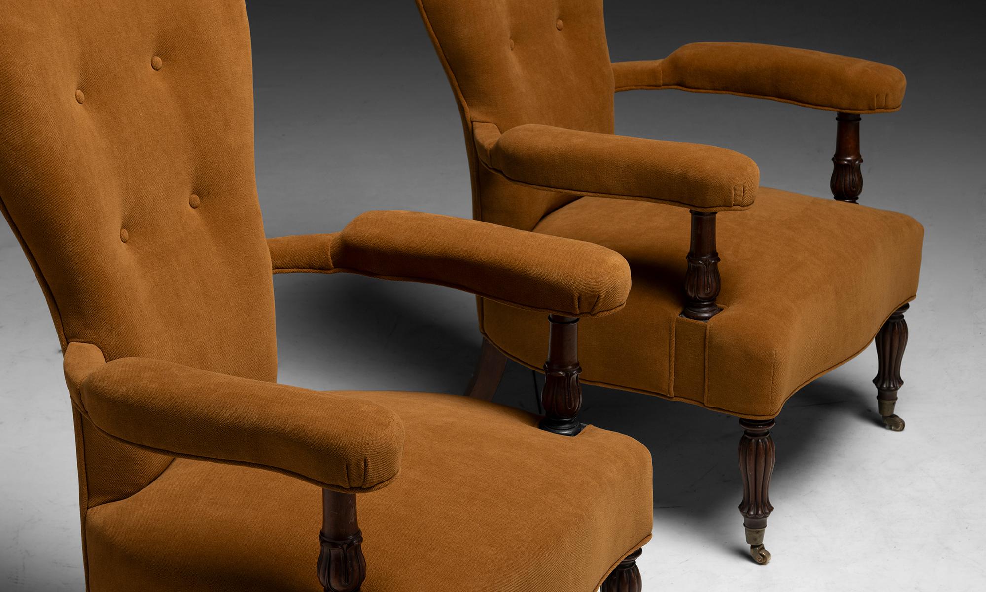 Vittoriano Sedie vittoriane in mogano, Inghilterra, 1880 circa in vendita