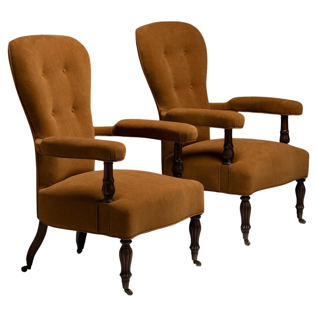 Sedie vittoriane in mogano, Inghilterra, 1880 circa in vendita