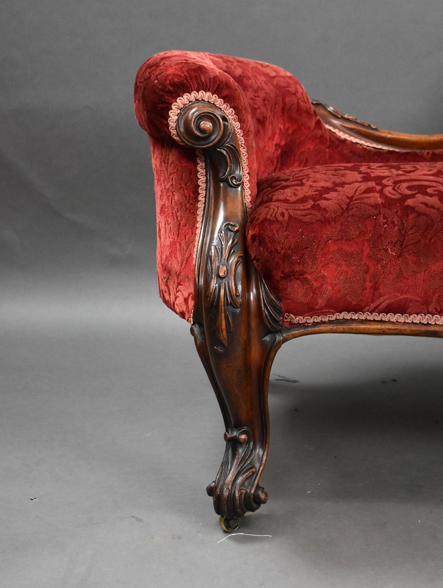 Chaise Lounge vittoriana in mogano In condizioni buone in vendita a Chelmsford, Essex