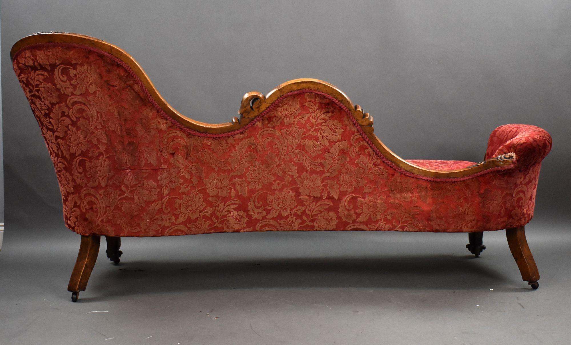 Chaise Lounge vittoriana in mogano in vendita 3