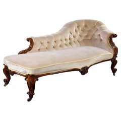 Antique Victorian Mahogany Chaise Lounge