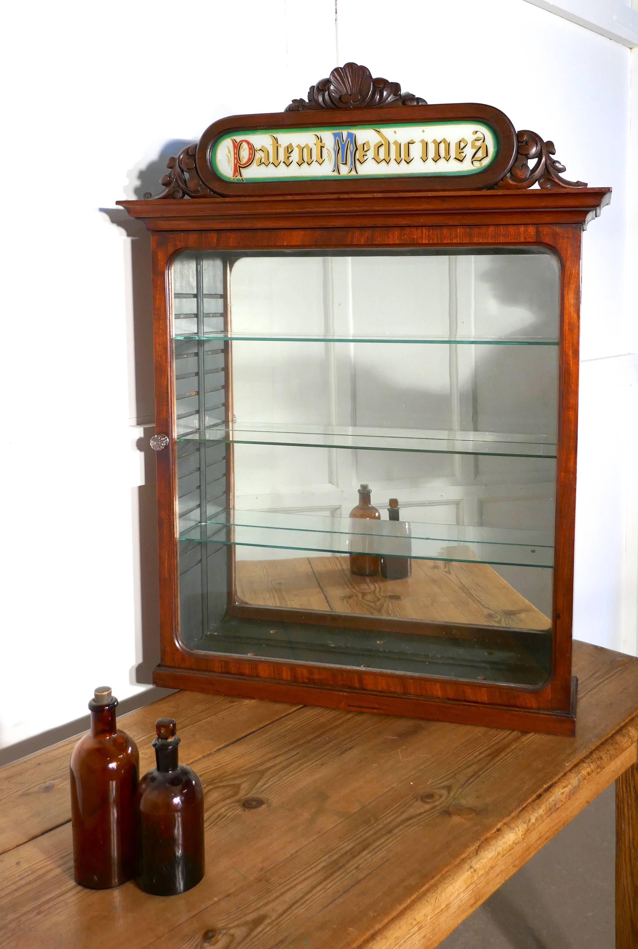 19th Century Victorian Mahogany Chemist Pharmacy or Bathroom Cupboard 
