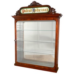 Used Victorian Mahogany Chemist Pharmacy or Bathroom Cupboard 