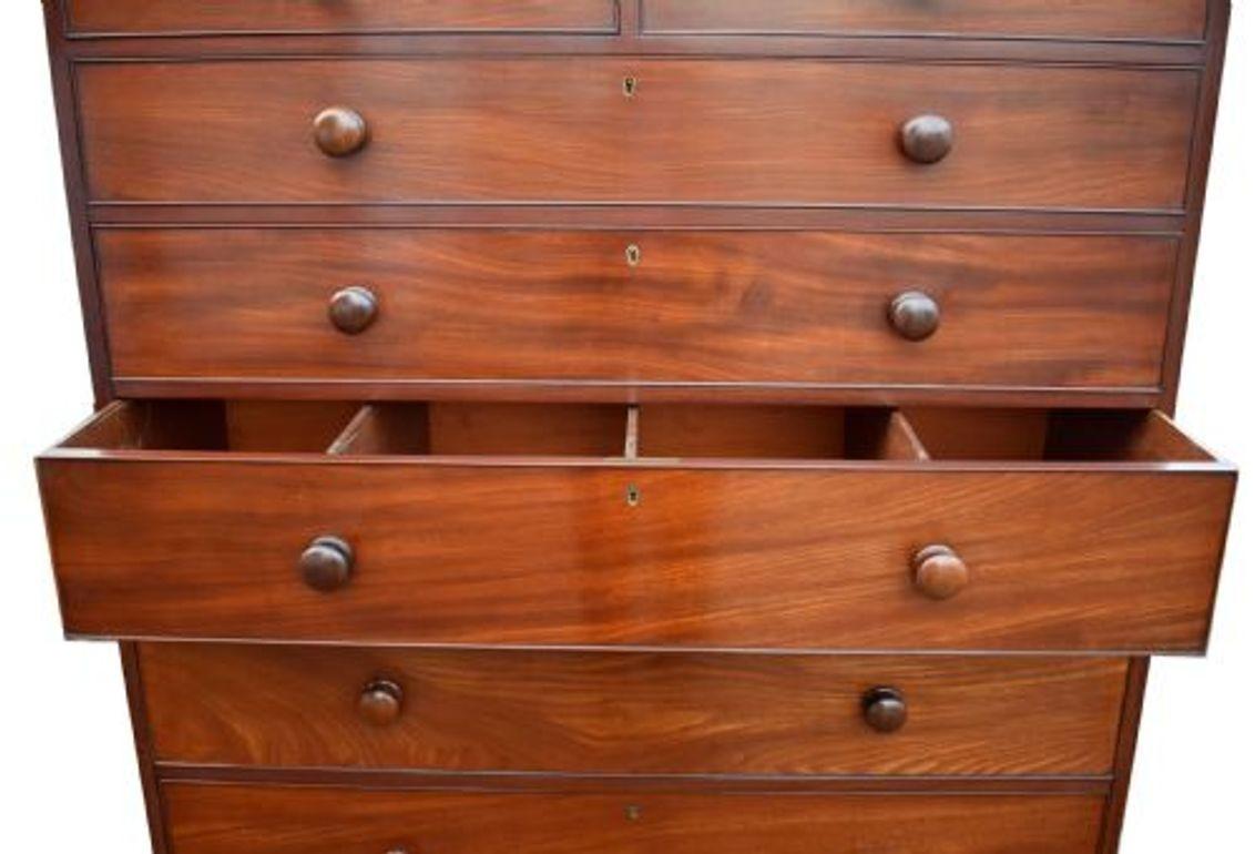 Victorian Mahogany Chest on Chest For Sale 2