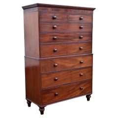 Antique Victorian Mahogany Chest on Chest