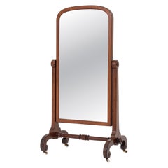 Victorian Mahogany Cheval Mirror