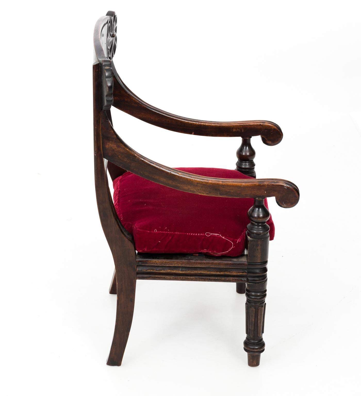 Victorian Mahogany Child's Armchair 1
