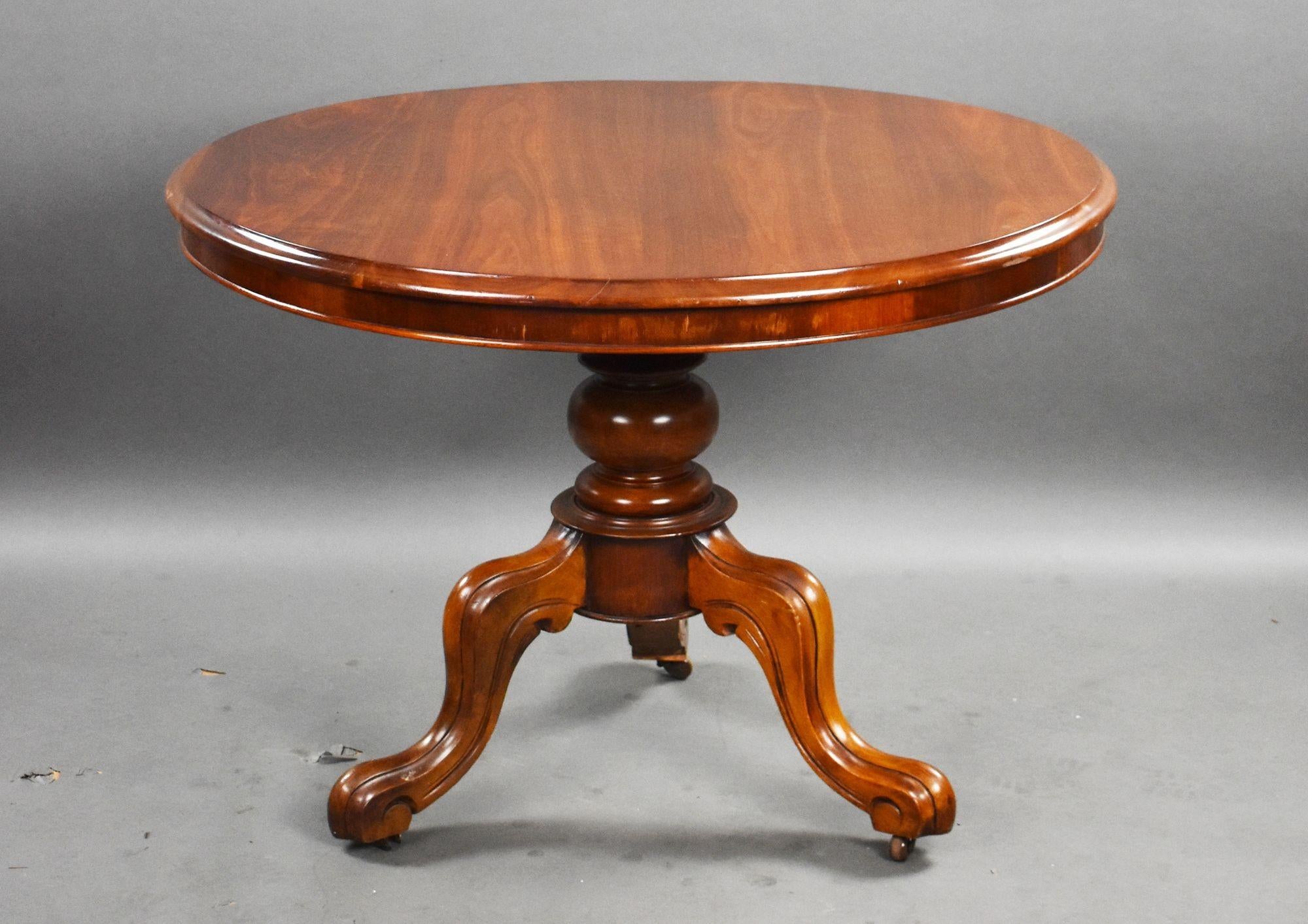Mesa de desayuno circular victoriana de caoba Inglés en venta