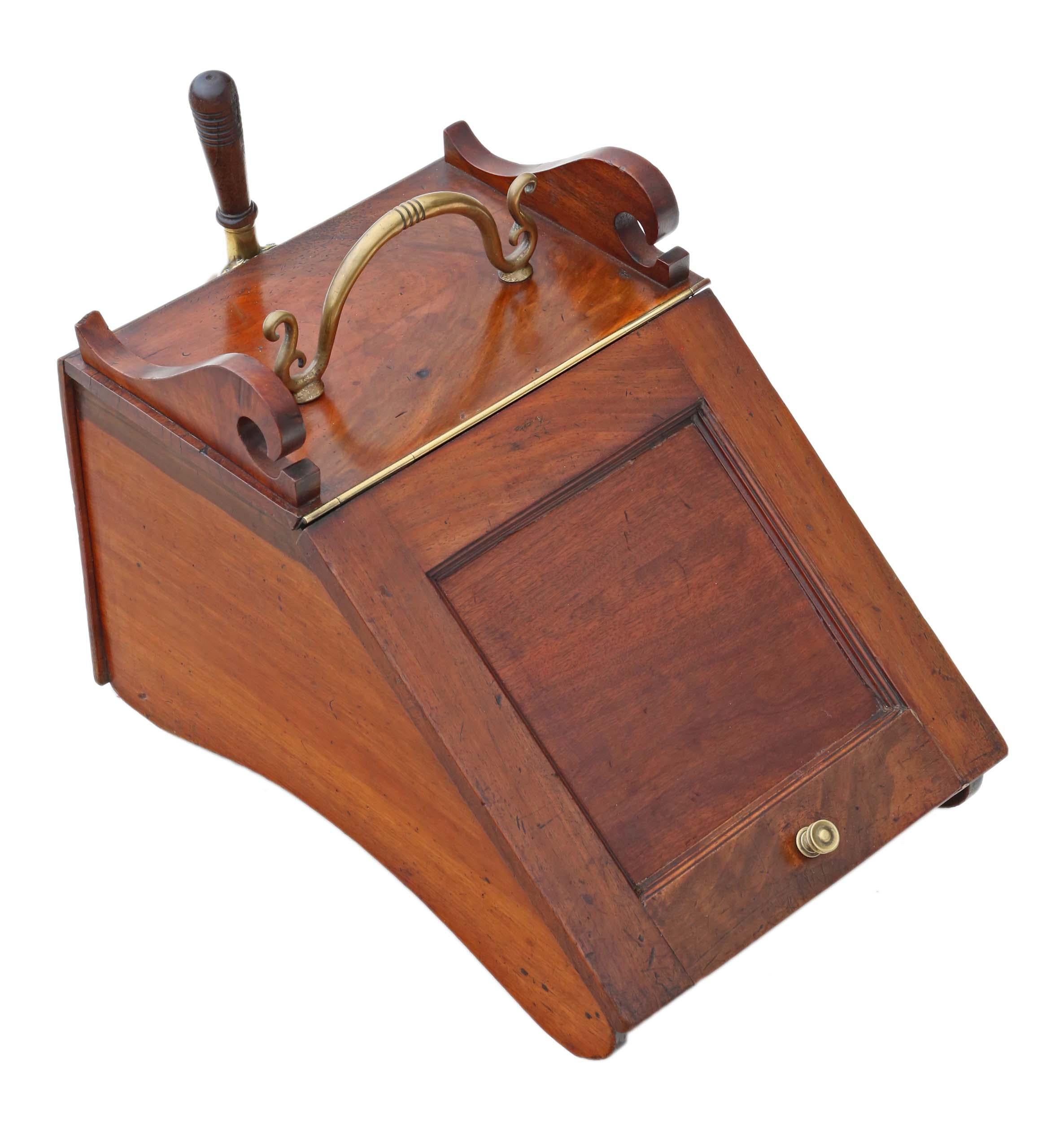 antique coal scuttle box