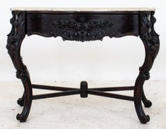 Victorian Mahogany Console with Marble Top