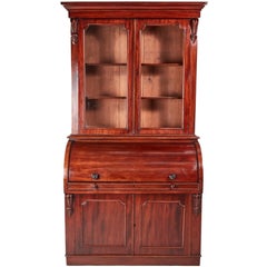 Victorian Mahogany Cylinder Bookcase