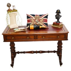 Victorian Mahogany Desk Antique 1880 Writing Table