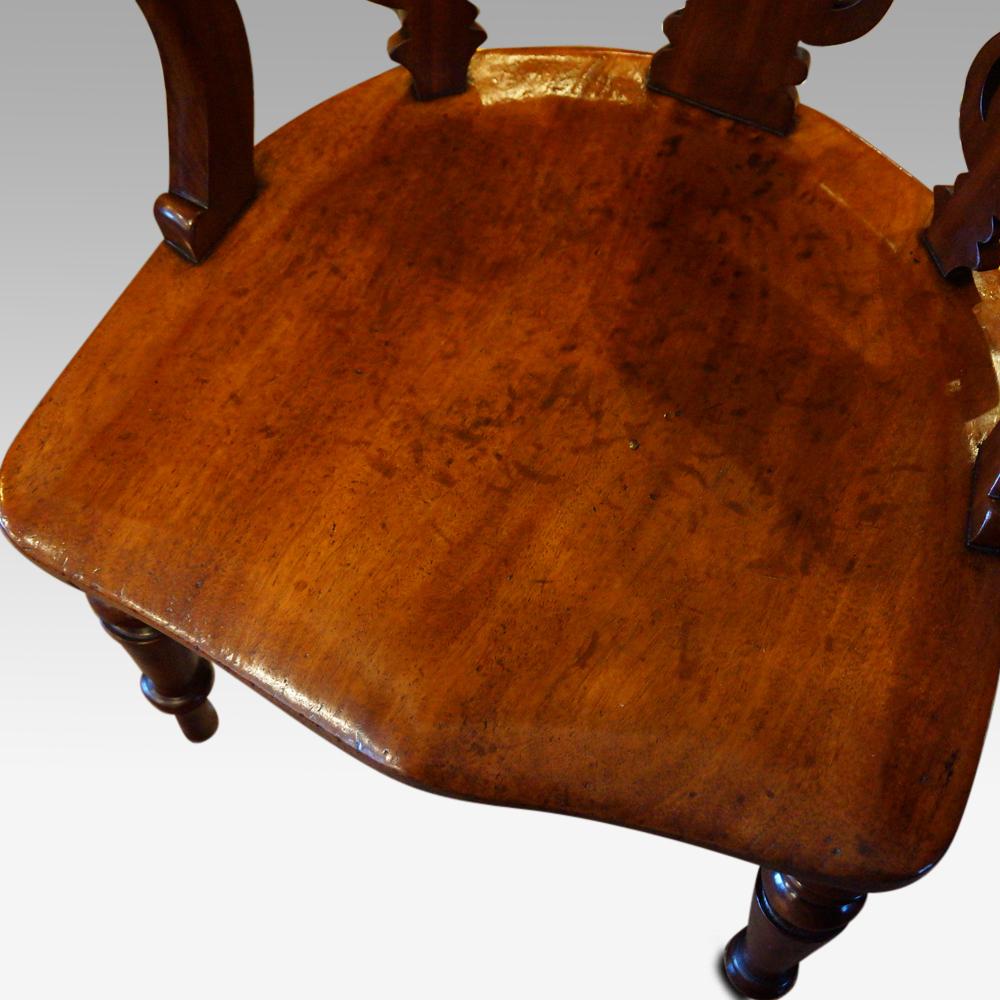 English Victorian Mahogany Desk Chair For Sale