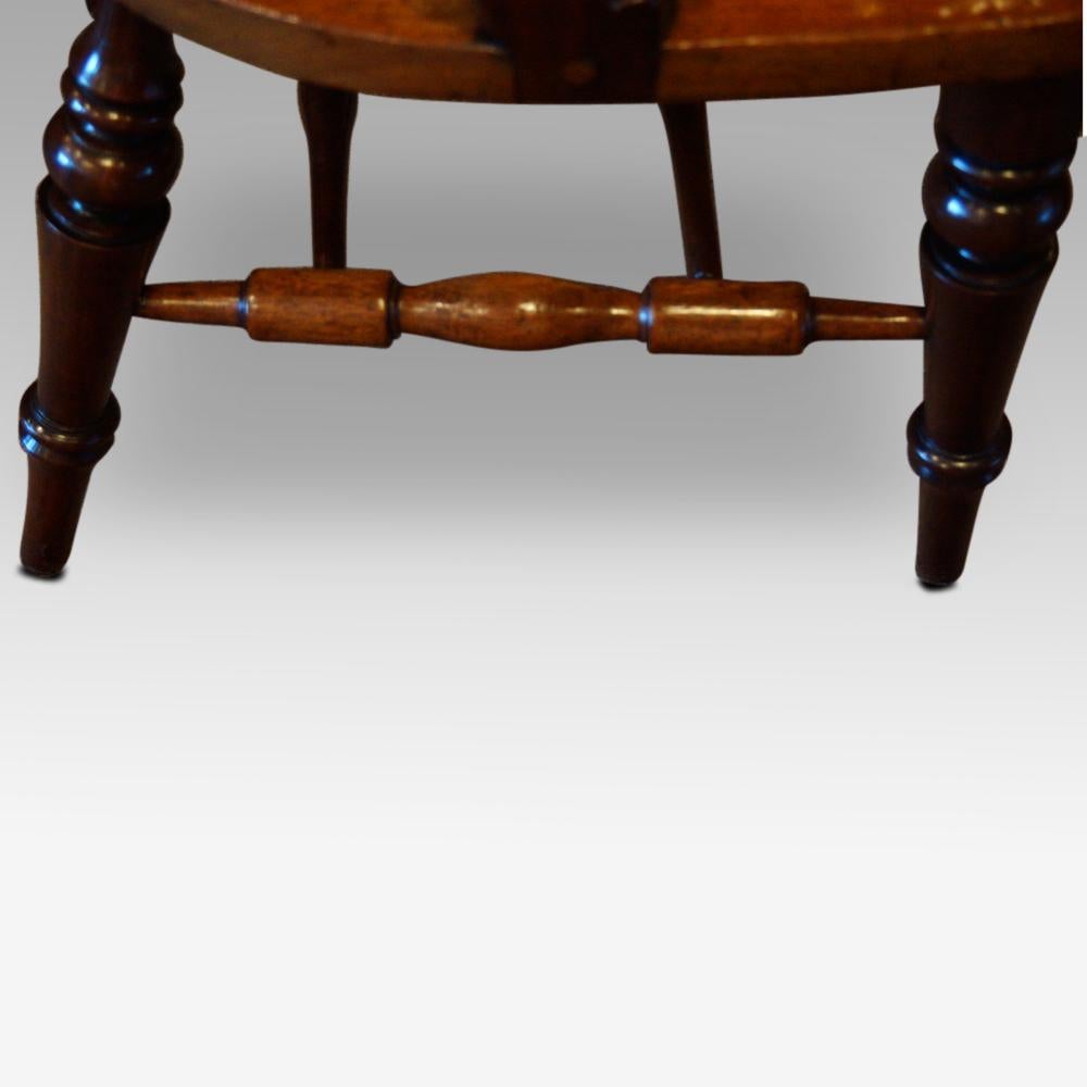 Victorian Mahogany Desk Chair In Good Condition For Sale In Salisbury, Wiltshire