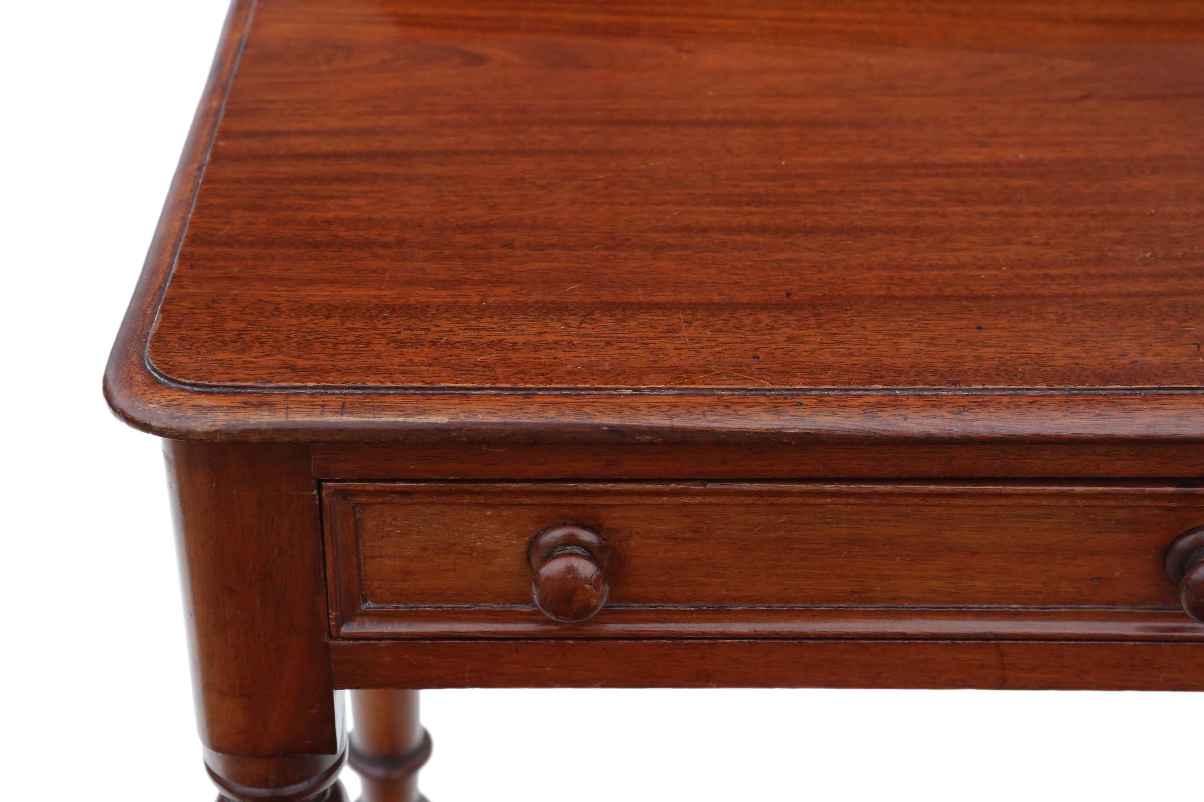 Victorian Mahogany Desk Dressing or Writing Table, 19th Century In Good Condition In Wisbech, Cambridgeshire