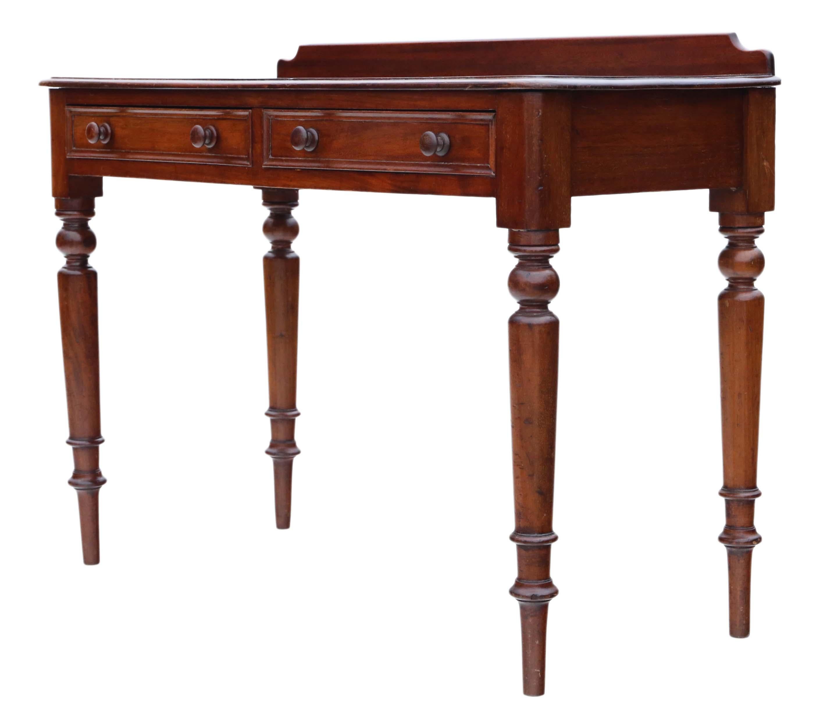 Victorian Mahogany Desk Dressing or Writing Table, 19th Century 2