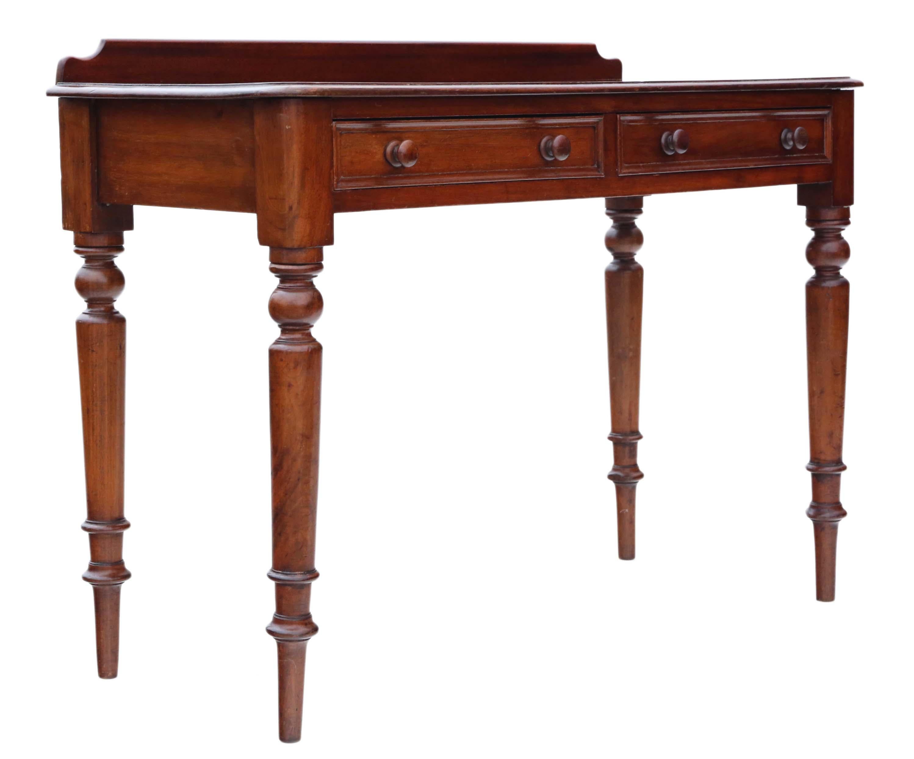 Victorian Mahogany Desk Dressing or Writing Table, 19th Century 3