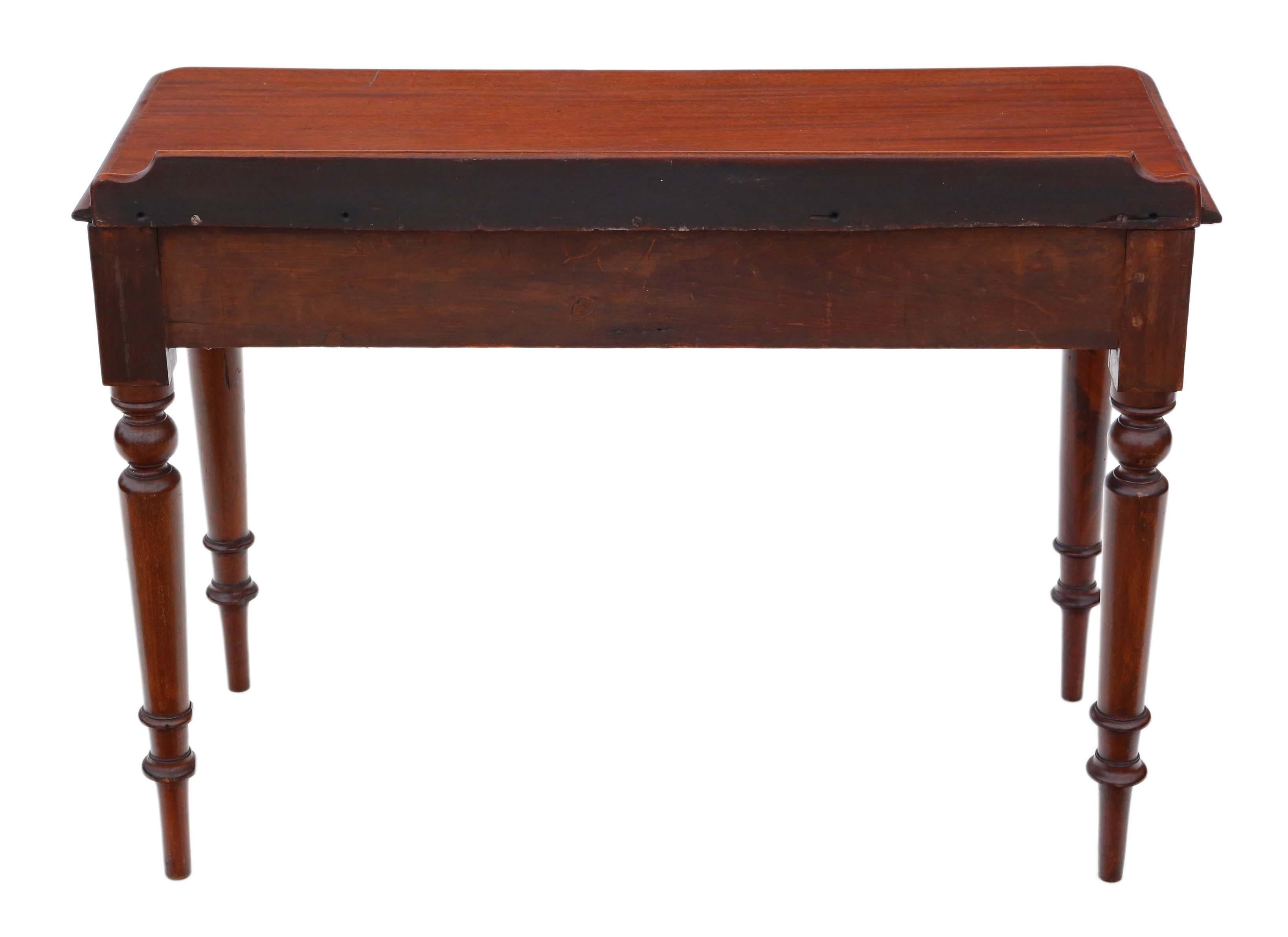 Victorian Mahogany Desk Dressing or Writing Table, 19th Century 4