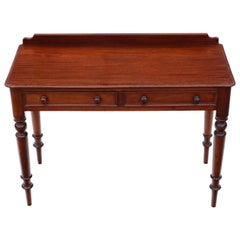 Victorian Mahogany Desk Dressing or Writing Table, 19th Century