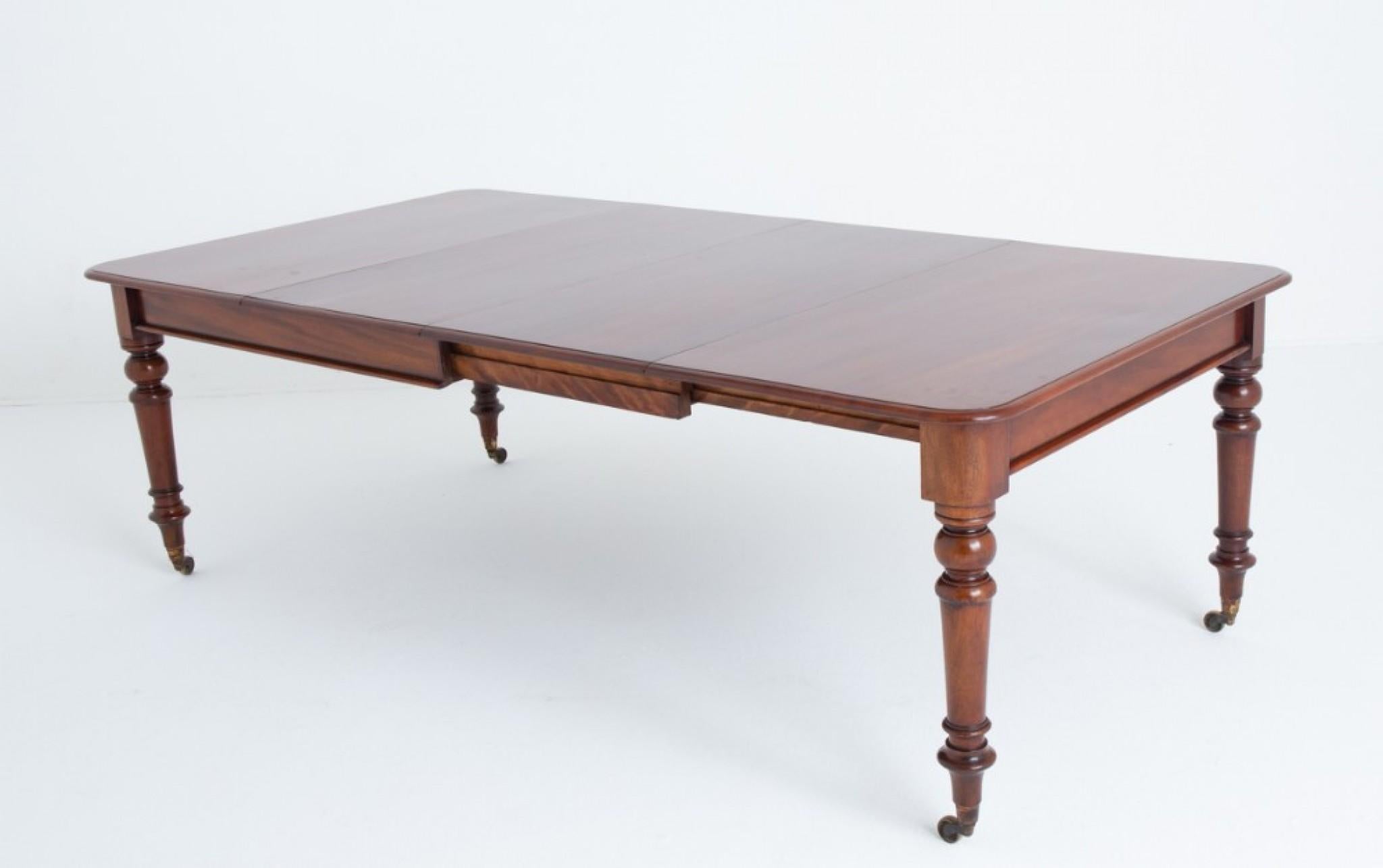 Victorian Mahogany Dining Table Extending 10 Seater 1860 7