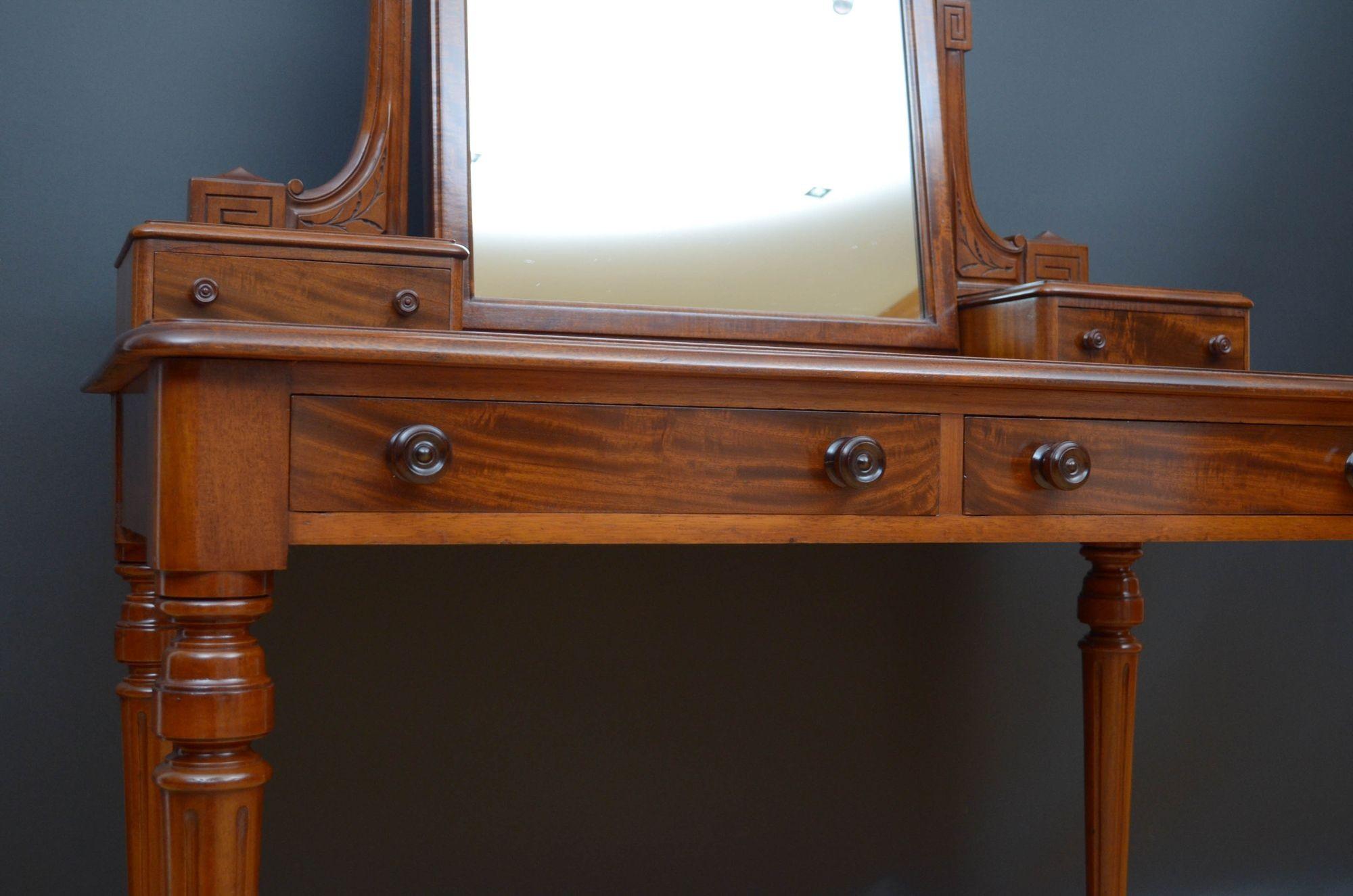 Victorian Mahogany Dressing Table For Sale 8